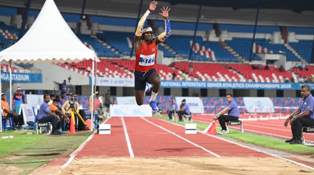 Dominate performance by triple jumpers on Day-3 of Inter-State Athletics Meet