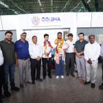 Sports Minister Suryabanshi Suraj welcomes Odisha’s Asian Games Gold Medalists Amit Rohidas & Shilanand Lakra